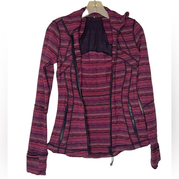 Lululemon Define Jacket Size 4 Full Zip Space Dye Twist Regal Plum Alarming - Picture 4 of 4